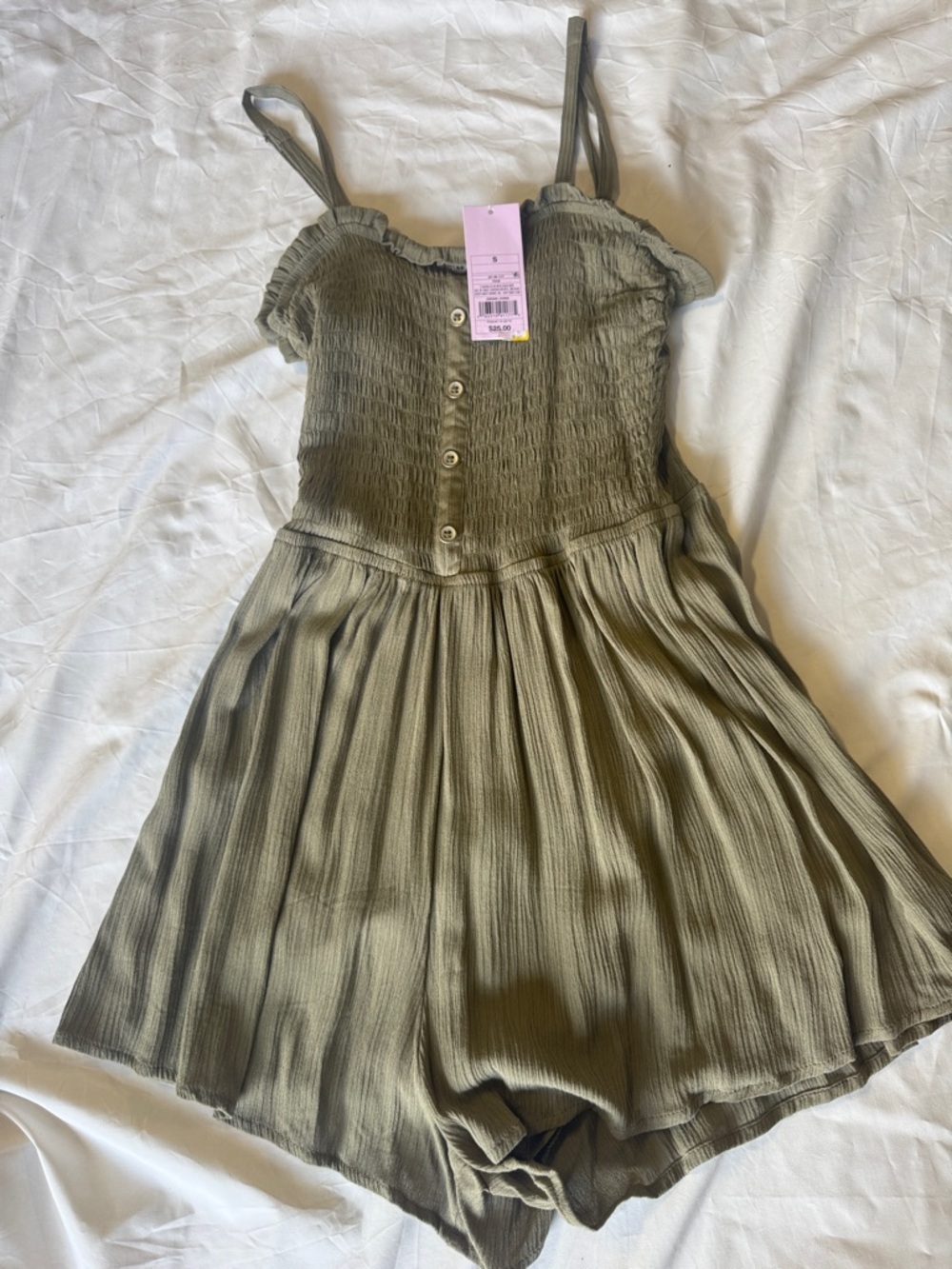 Target Olive Green Smocked Romper Dress